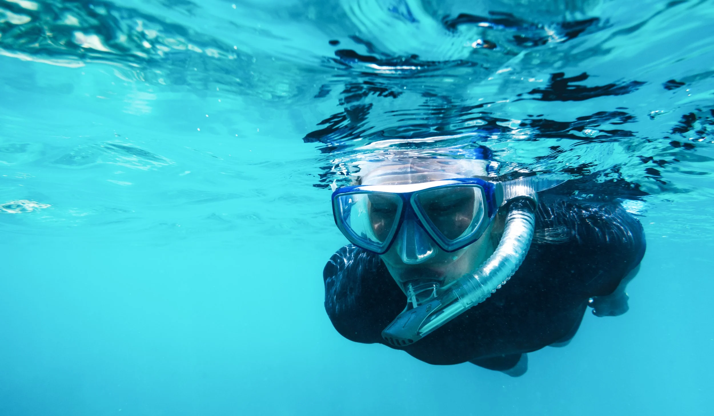 man-snorkeling